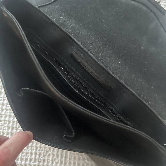 Loeffler Randall Envelope Clutch Turn-Lock Purse Black - Picture 15 of 16